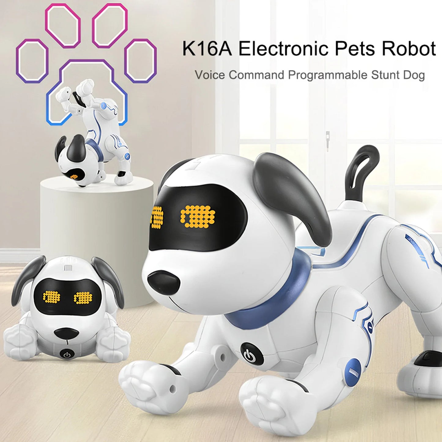 RC Robot Dog Electronic Walking Dancing Dog Intelligent Touch Remote Control Pet Dog Toy for Children's Toys Boys Girls Fun Gift