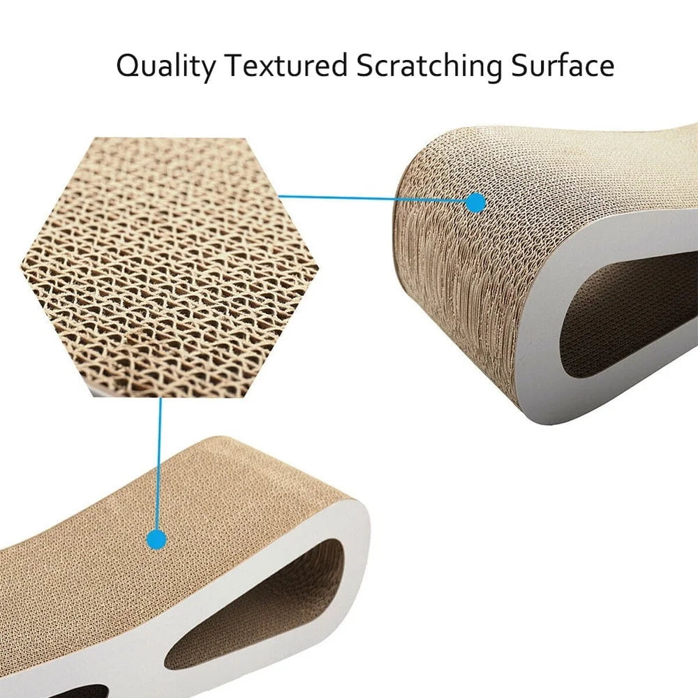 Premium Cat Scratcher Post Durable Cardboard Toy Healthy Rest Play Furniture Multi-Functional Lounge Cats with Catnip