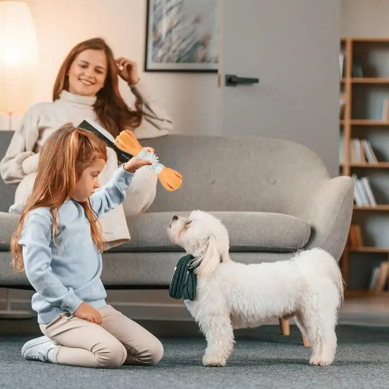 Dog Teeth Cleaning Toy Puppy Chewing Toy For Teething Interactive Rubber Chew Toys For Dogs Tough Dog Toothbrush Stick For Play