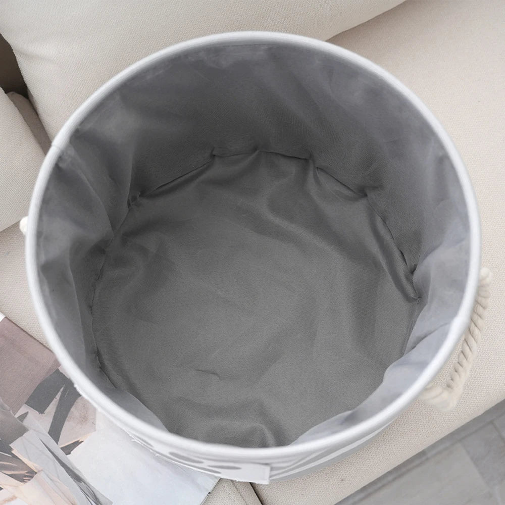 Striped Claw Round Dog Pet Toy Basket Clothes Storage Box with Handle Pet Supplies