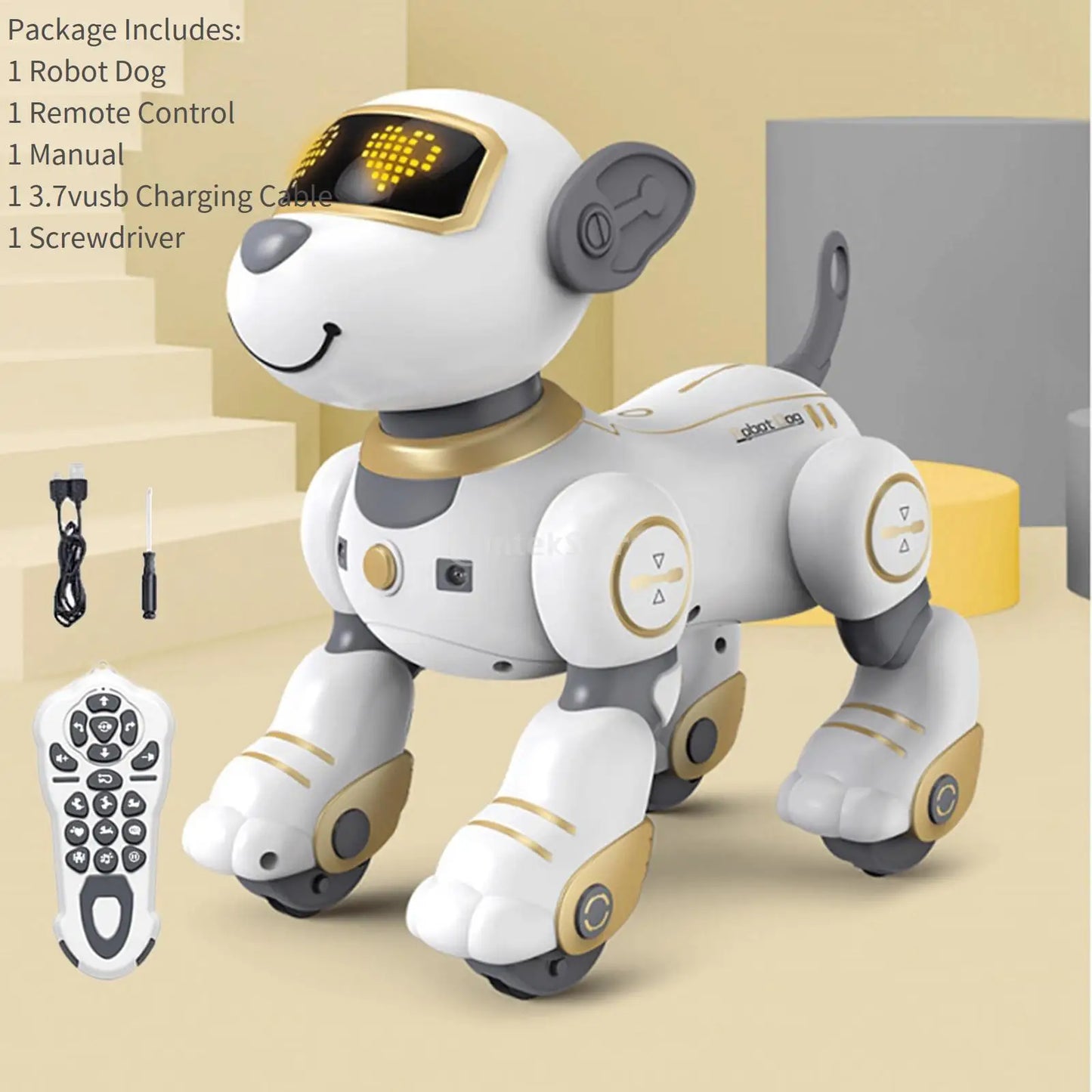 RC Robot Dog Electronic Walking Dancing Dog Intelligent Touch Remote Control Pet Dog Toy for Children's Toys Boys Girls Fun Gift