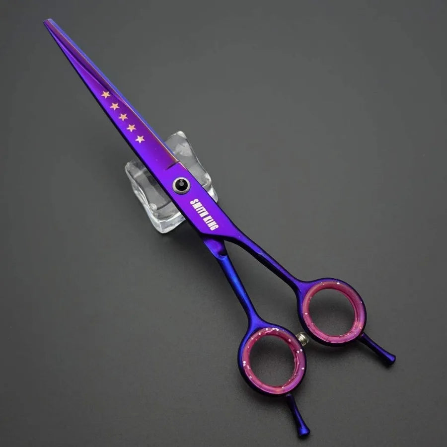 7.0 inches Professional Dog Grooming Scissors Set Straight thinning Curved chunkers comb 5pcs in 1 Set for lefthanded right han