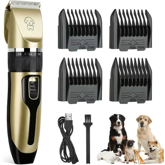 Dog Hair Clippers Grooming Pet Cat Haircut Trimmer Shaver Set Cordless Rechargeable Professional Dog Hair Trimmer New