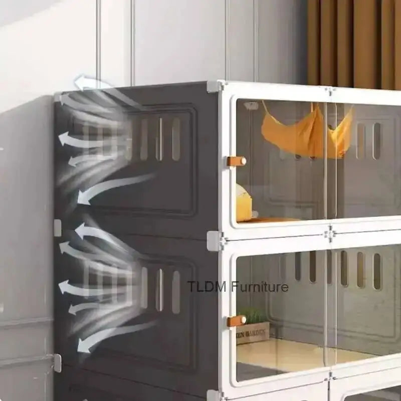 Luxury Cat Cage Cats Litter Box Integrated Cat House Modern Minimalist Large Free Space Household Indoor Cages for Cats