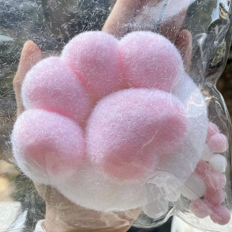Squeeze Cat Paw Toys Cute Soft Abreact Relief Relax Toys Sticky Decompressing Pinching Cat Paw Stress Relief Squishy Toy Gift