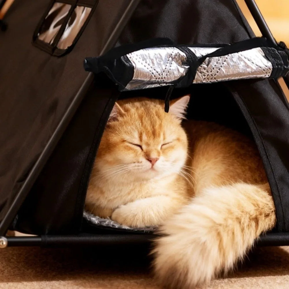 Minimalist Portable Outdoor Pet Tent Oxford Foldable Insulated Dog House Warm Waterproof Dog Cave Hut Summer Outdoor