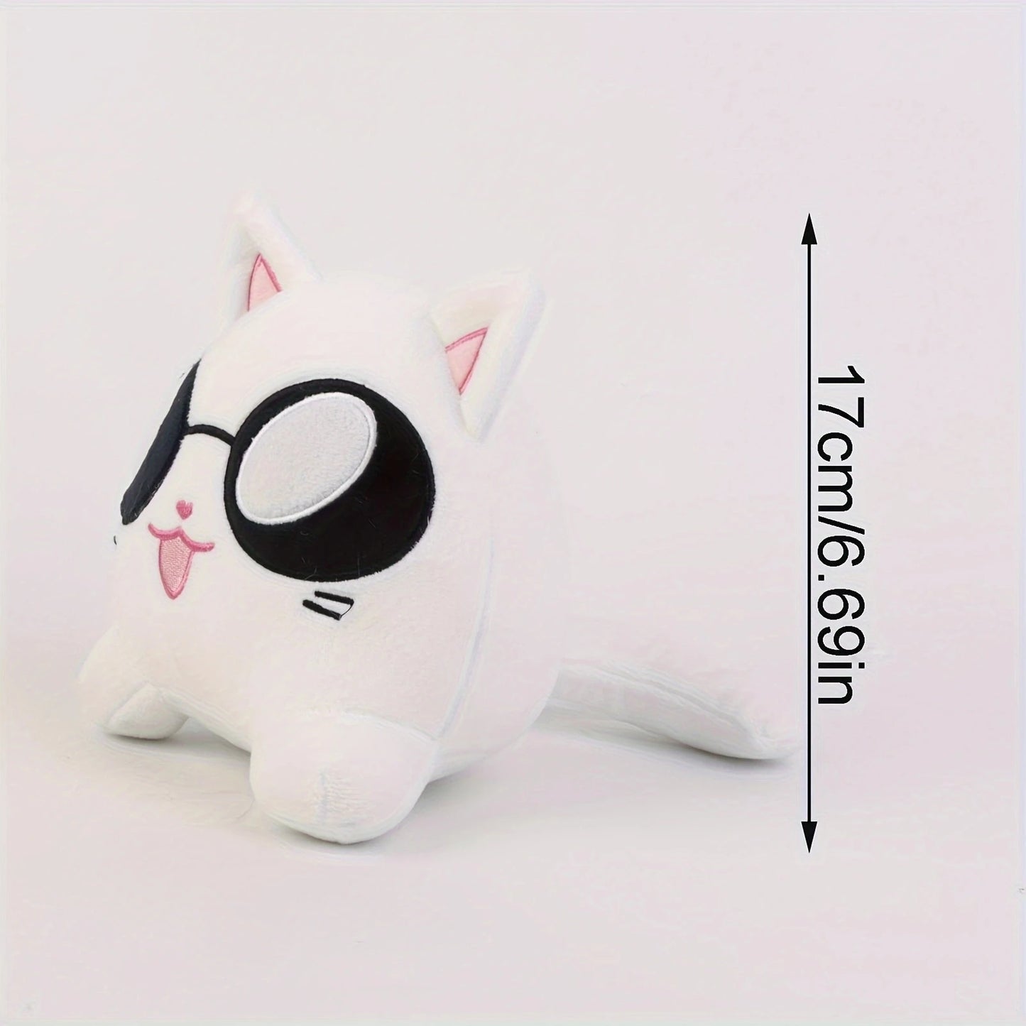 6.69inch Gojo and Geto Plush Toys Plush Cat Toy Soft Stuffed Plush Animal Toys Black Cat White Cat Plush Doll Birthday Gift
