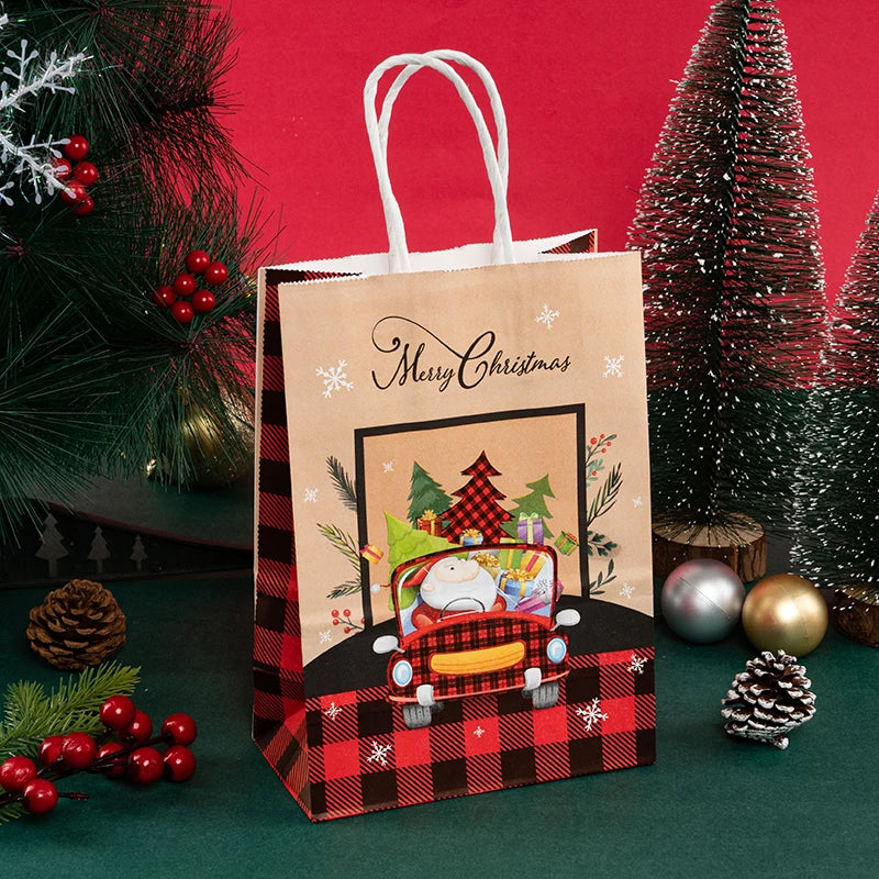 StoBag, Christmas Gift Bags, for kids party supplies, packing candy snack presents, New Year Decor, Reusable non woven, 12/30pcs