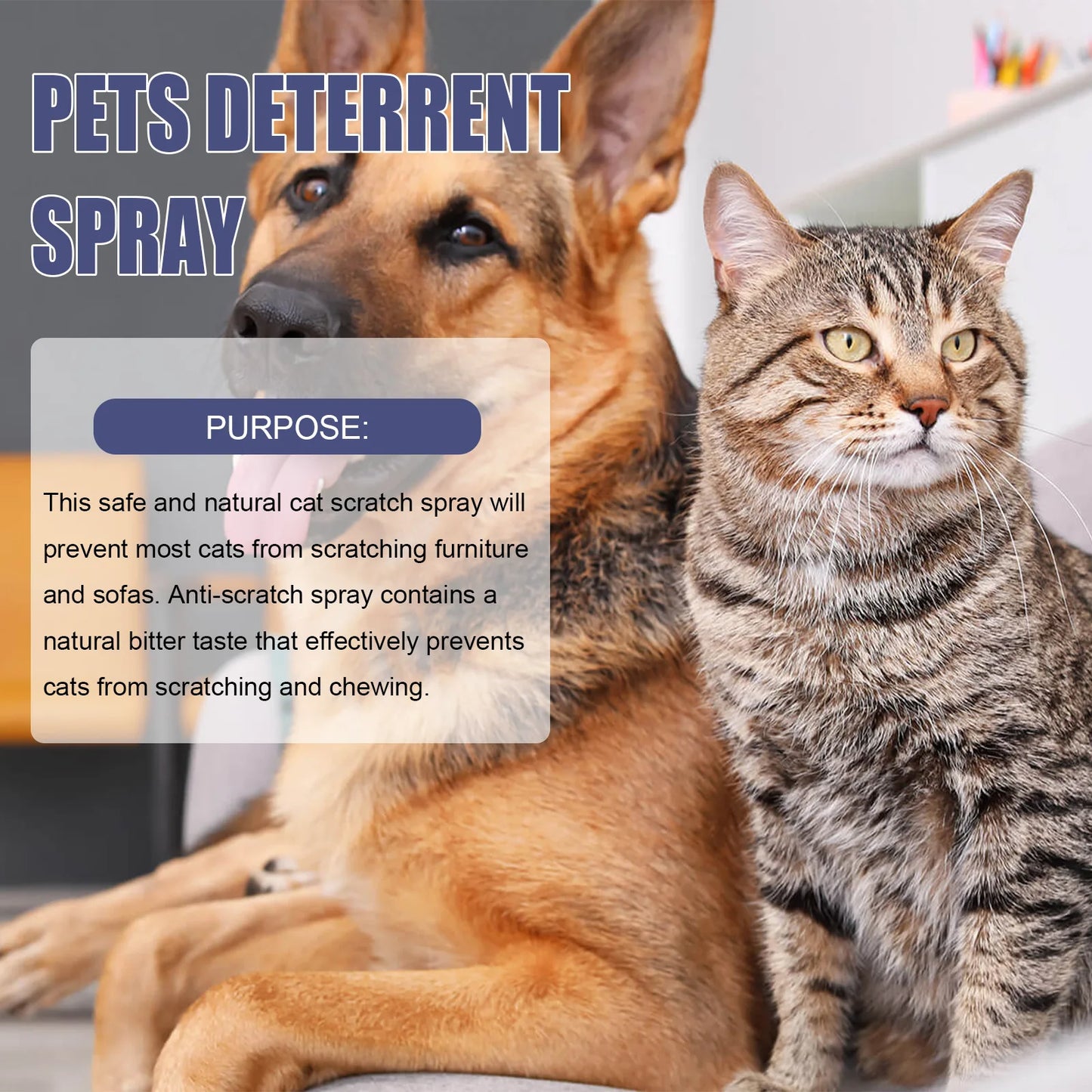 Cat Scratch Deterrent Spray Natural Scratching Training Aid Spray No Stimulation Orange Fragrance Sofa Furniture Protectors