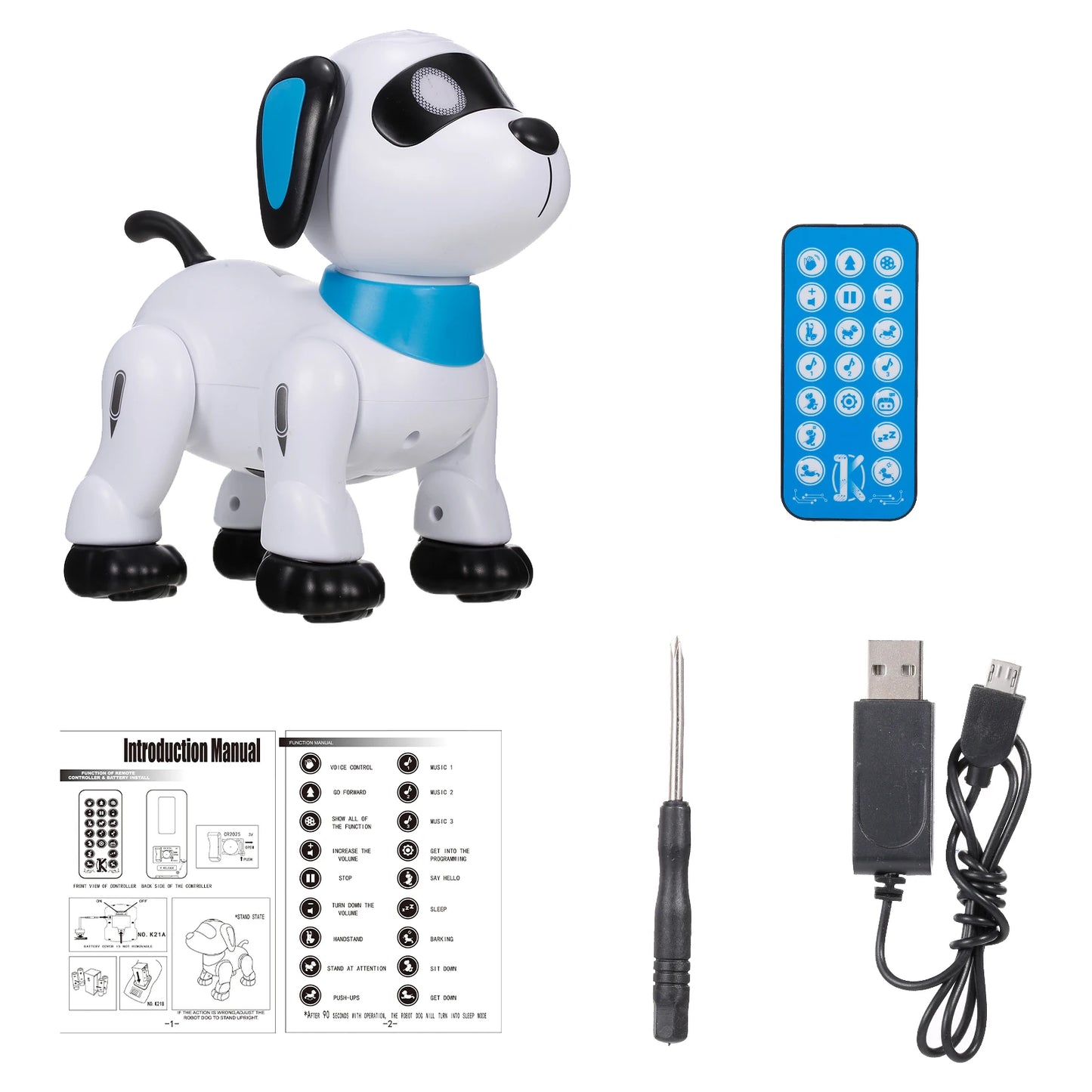RC Robot Dog Electronic Walking Dancing Dog Intelligent Touch Remote Control Pet Dog Toy for Children's Toys Boys Girls Fun Gift