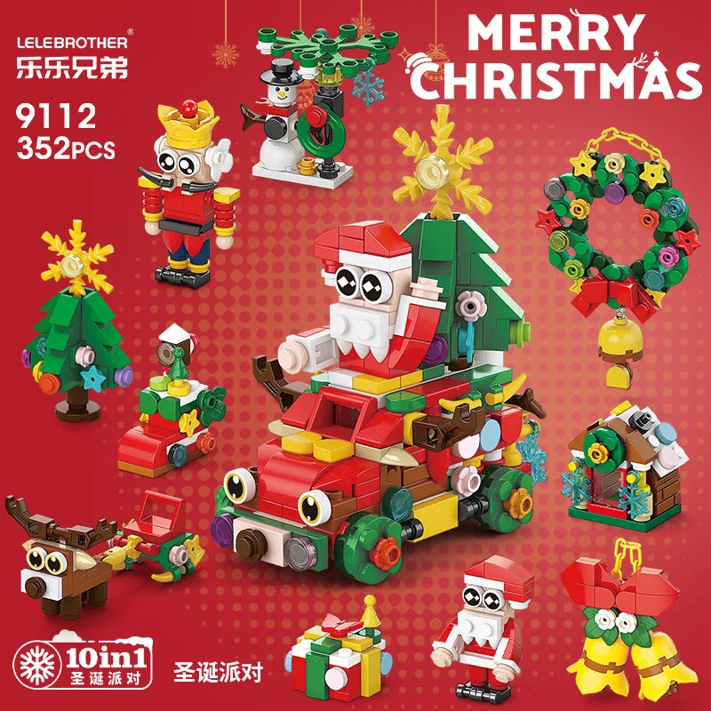 Christmas Surprise Advent Calendar 2025 8 In 1 Building Block Sets Creative Xmas Gifts for Adults Kids Boys Girls