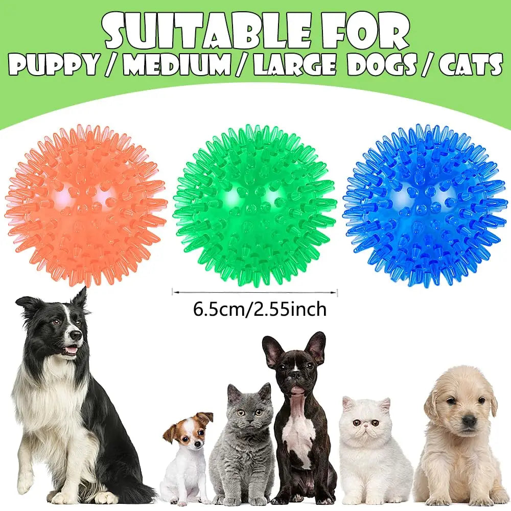 3/6Pcs Squeaky Dog Ball Toys,Dog Chew Balls for Boredom, Floatable Pool Dog Toys,Puppy Teeth Cleaning Toys for Small Medium Dogs