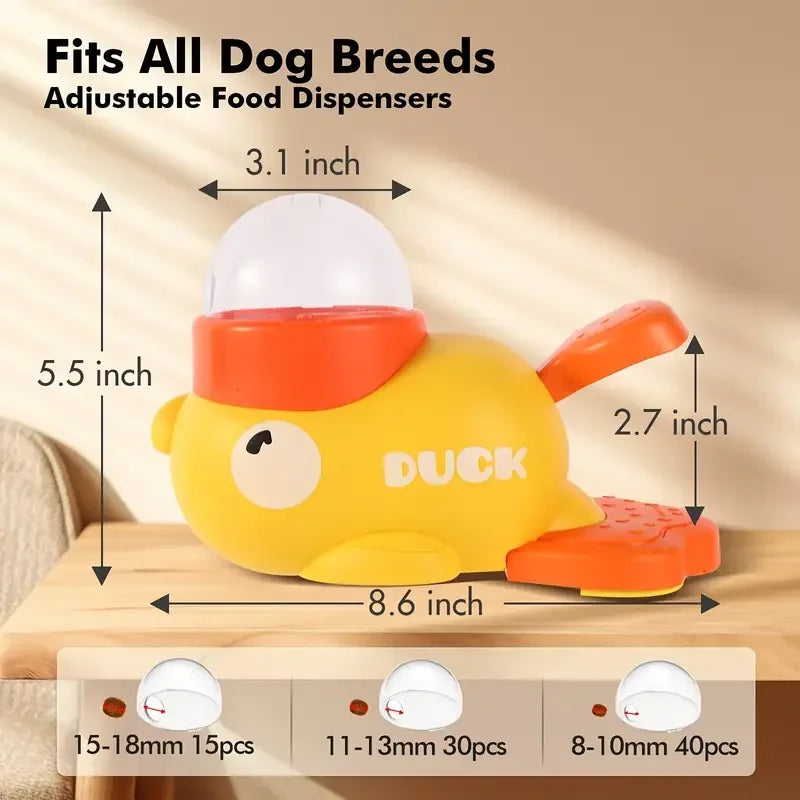 Feeders for Dogs Supplies Pet Intelligence Exercise Cartoon Little Yellow Duck Shape Interactive Dog Toy Anti-slip Design Toys