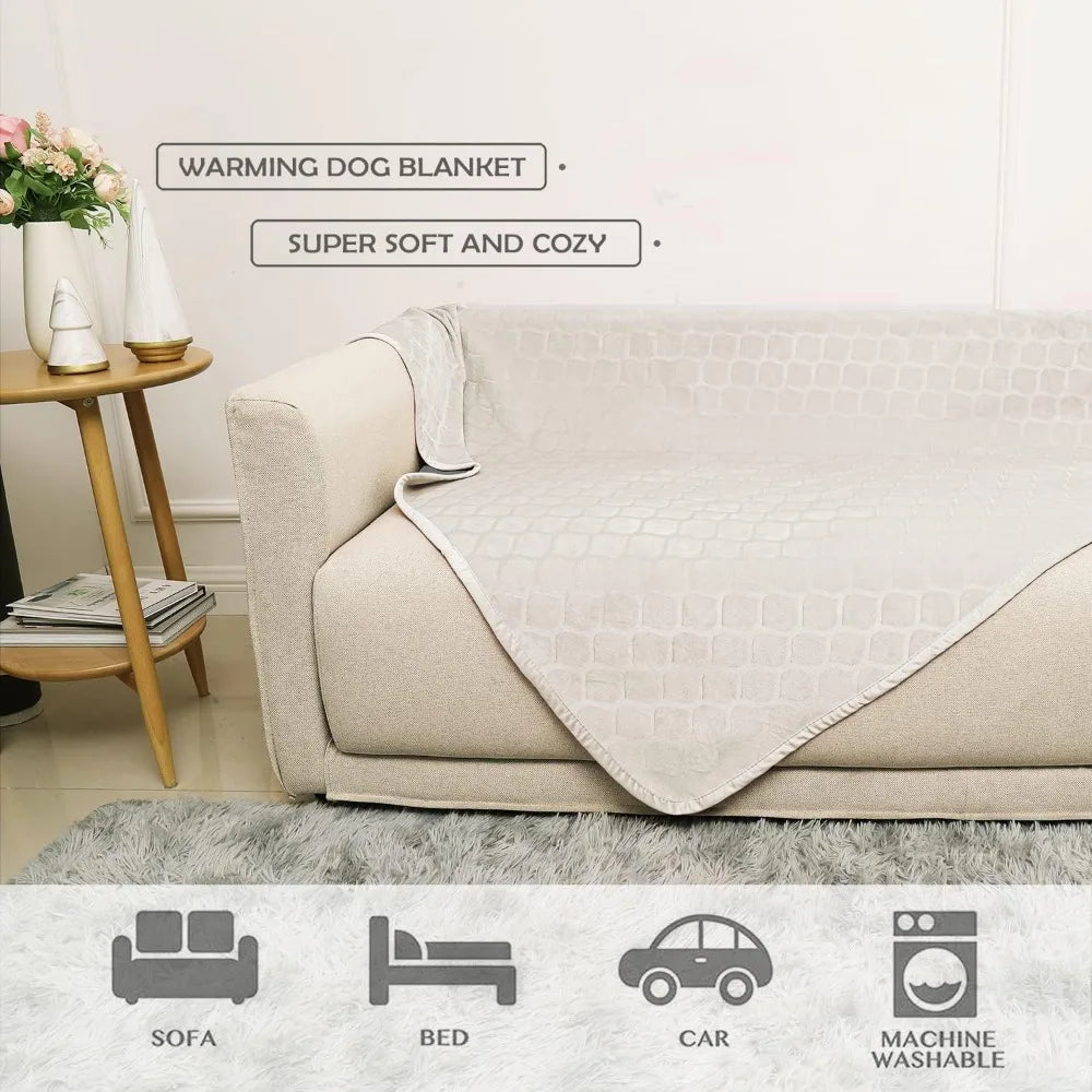 Waterproof Dog Blanket Bed Cover Dog Crystal Velvet Moroccan Fuzzy Cozy Plush Pet Blanket Throw Blanket for Couch Sofa(40 * 60
