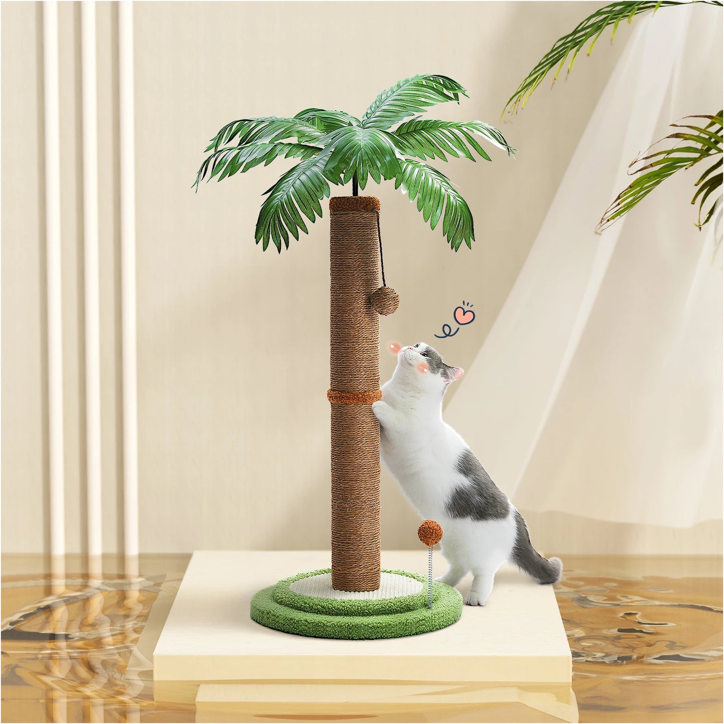 Safe Cat Scratching Post with Unique Design,Cat Accessories,Cat Scratcher,Cat Toys,Ideal for Claw Sharpening&Feline Fun,Indoor