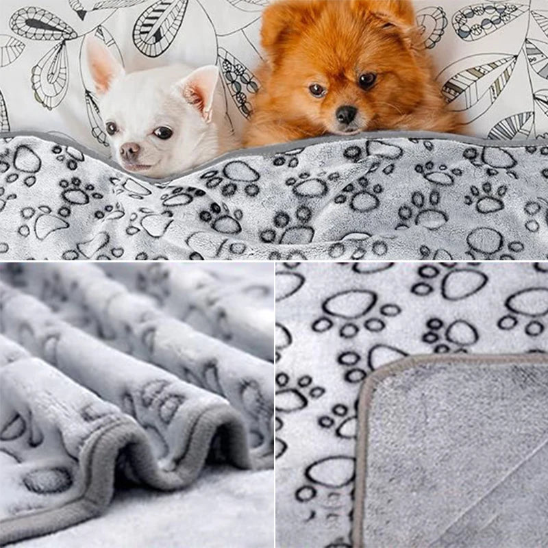 Cat and Dog Pet Blanket Calming Blanket Fluffy Pet Blanket Super Soft Warm Comfort Blanket Cute Pattern Washable Puppy Fur