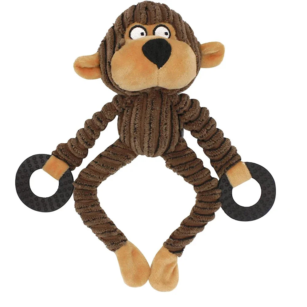 Squeaky Puppy Toys Plush Puppy Chew Toys for Teething Training Dog Toys for Small Dogs Toys for Cute Monkey Interactive Dog Toys