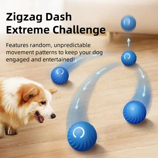 Rechargeable Smart Pet Toy Ball Electric Automatic Rolling Bouncing Ball Indoor Self Play Boredom Relief Interactive Game For Cat Dog