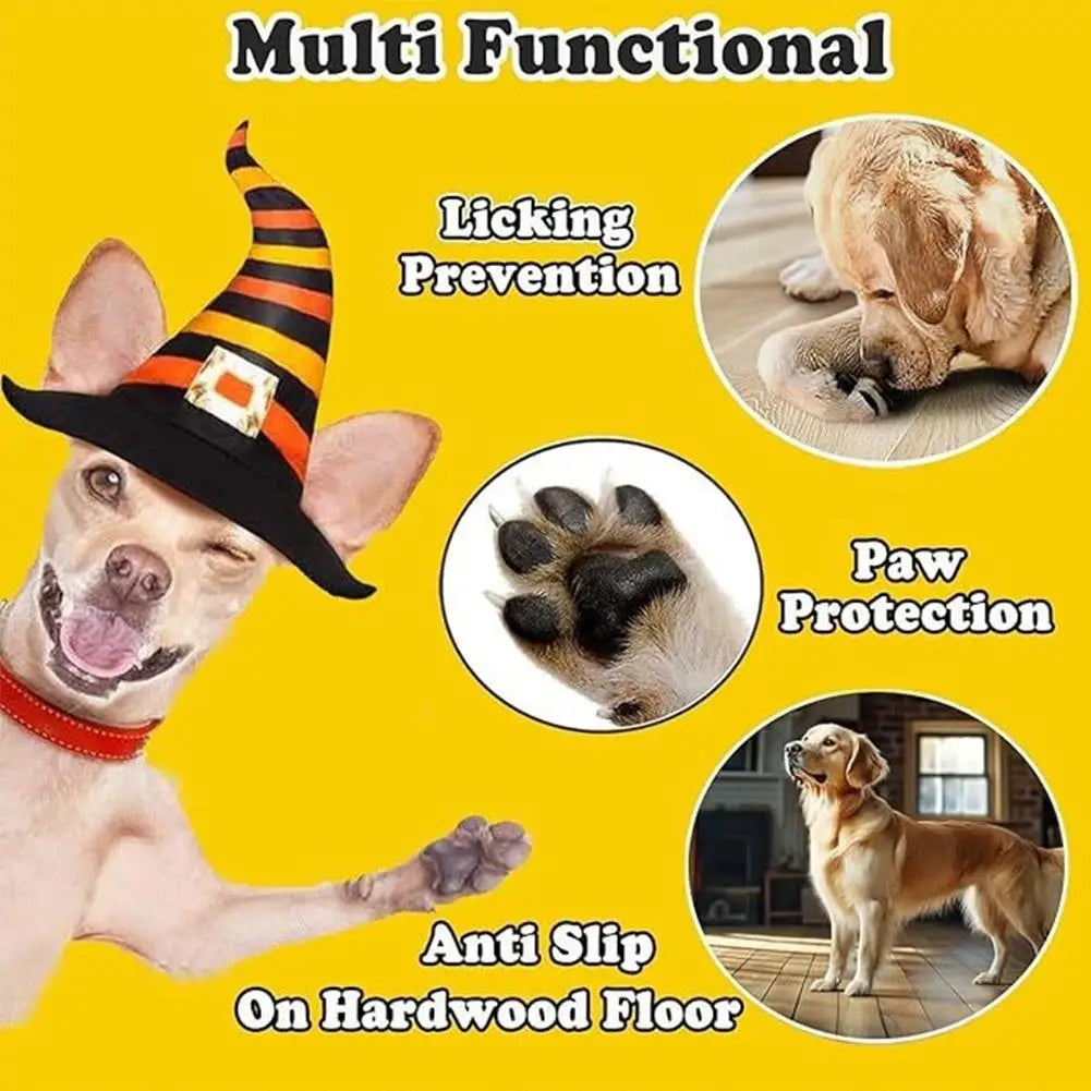 4Pcs/set Anti Slip Dog Socks with Straps Traction Control for Indoor on Hardwood Floor Wear Pet Paw Protector for Small Dogs Pet