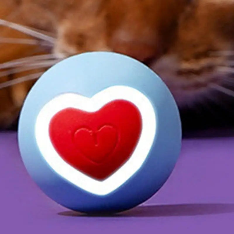 Vibrating Dog Ball Heart-Style Automatic Rolling Ball USB Rechargeable Pet Bounce Toy For Small Medium Large Puppies