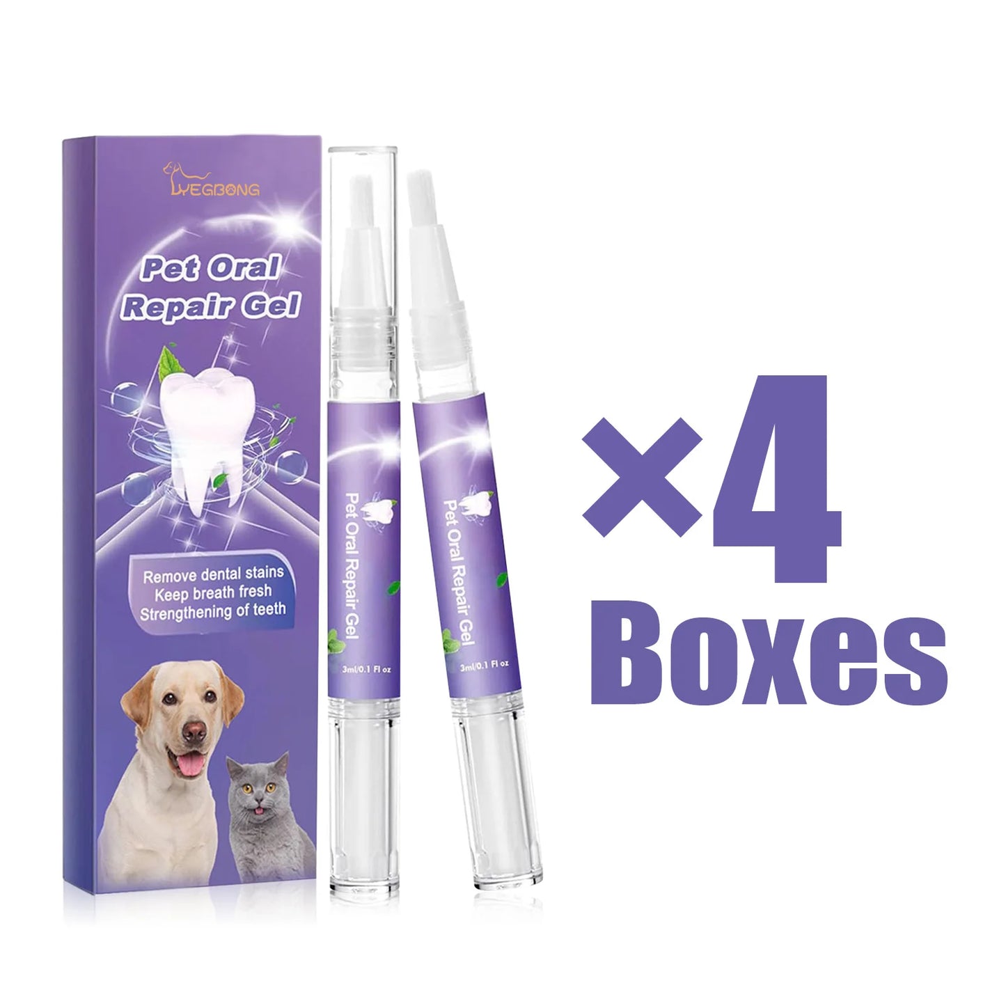 Pet Oral Repair Gel Pen for Cats Dogs Dental Stain Cleaning Grooming Tartar Control Soothes Gums Freshen Breath Pet Supplies