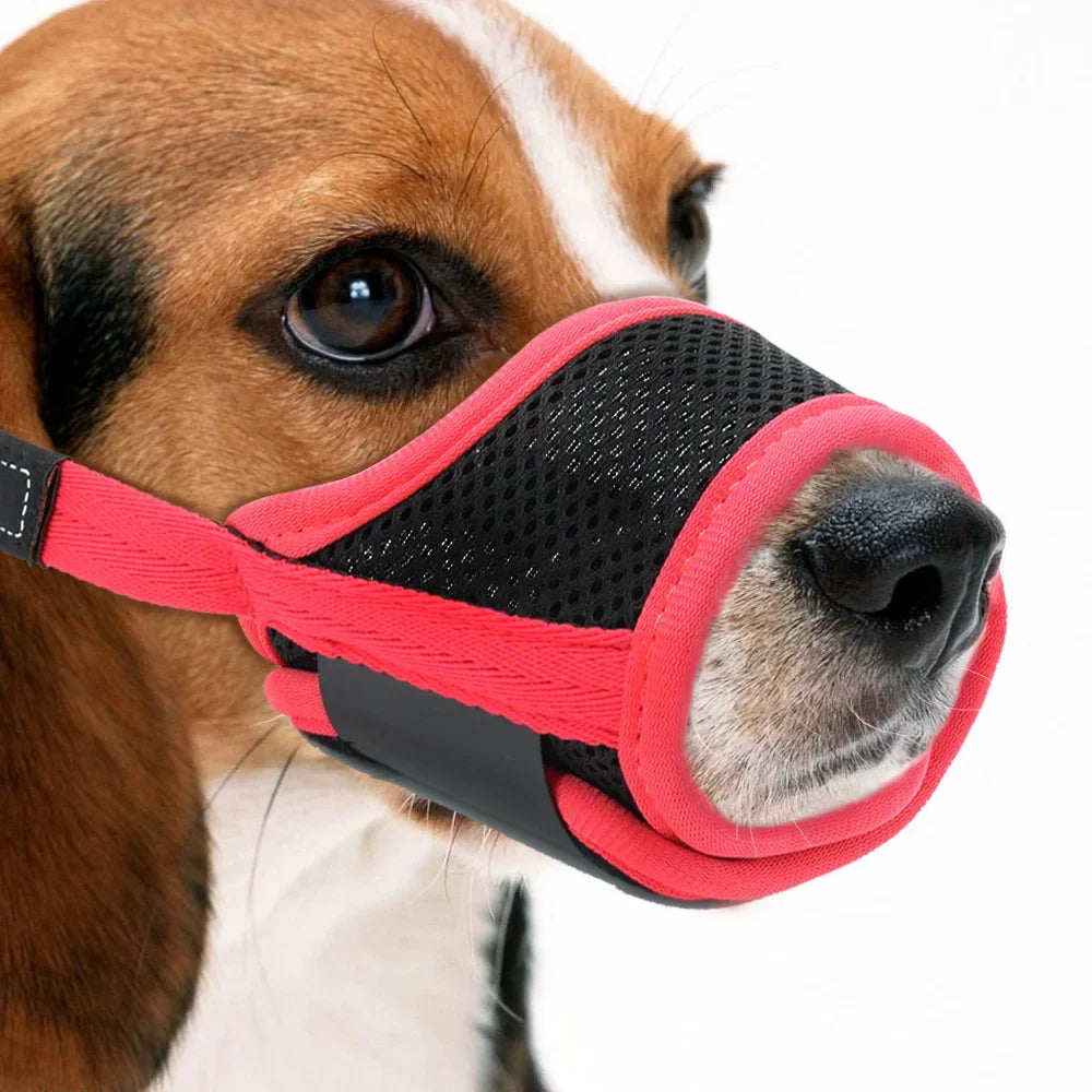 Breathable Mesh Pet Dog Muzzle Adjustable Anti Bark Dog Mouth Mask Cover Stop Chew Grooming Dog Muzzles Training Pet Accessories