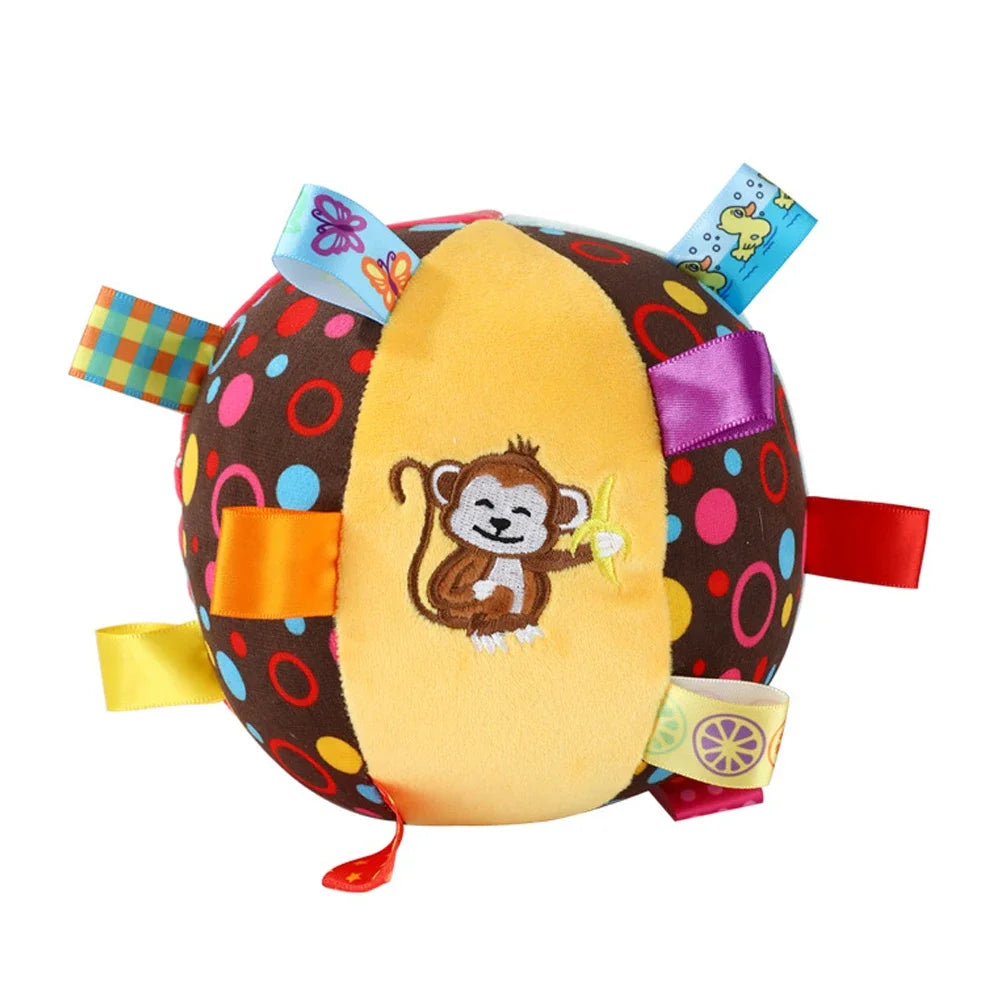 Interactive Ball Dog Toy for Aggressive Chewers Training Decompress Bite Resistant Plush Handle Dog Toys with Bells Pet Supplies