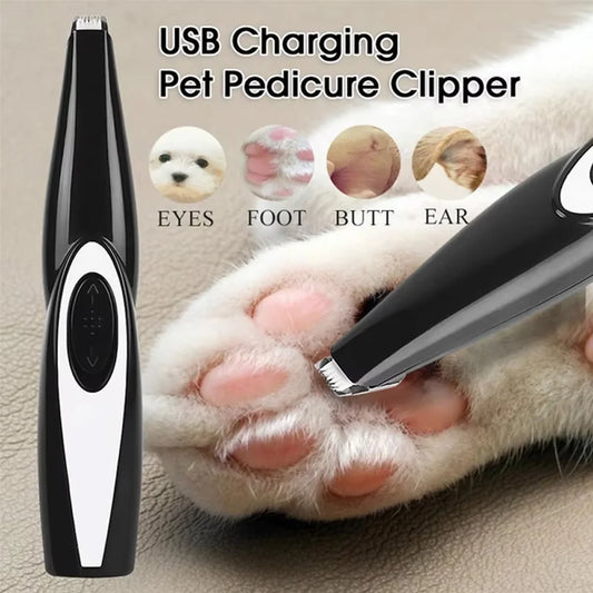 USB Rechargeable Pet Hair Trimmer for Dogs Cats Pet Hair Clipper Grooming Kit Cats Pets Foot Clipper Grooming