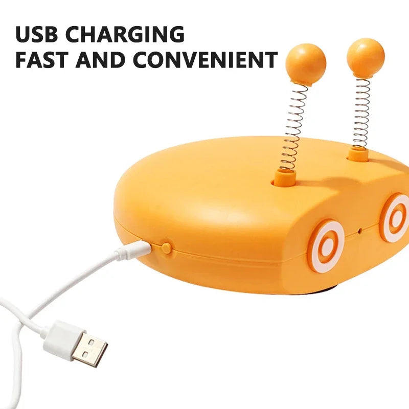 Electric Robot Cat Interactive Cat Toy Turntable Automatic Feather Teasing Stick Laser USB Charging Funny Cat Toys Pet Supplies