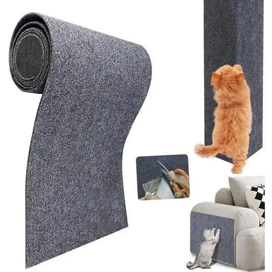 Self-Adhesive Cat Scratching Mat Trimmable Cat Carpet Cat Scratching Post Carpet Prevent Cat Scratch Furniture Protector Cat Toy