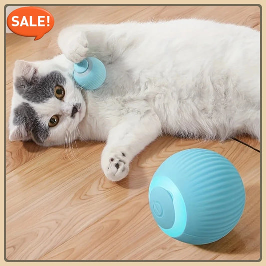 Interactive Cat Toy Ball Smart Cat Toys Indoor Automatic Rolling Magic Ball Electronic Interactive Cat Toy Cat Game Accessories