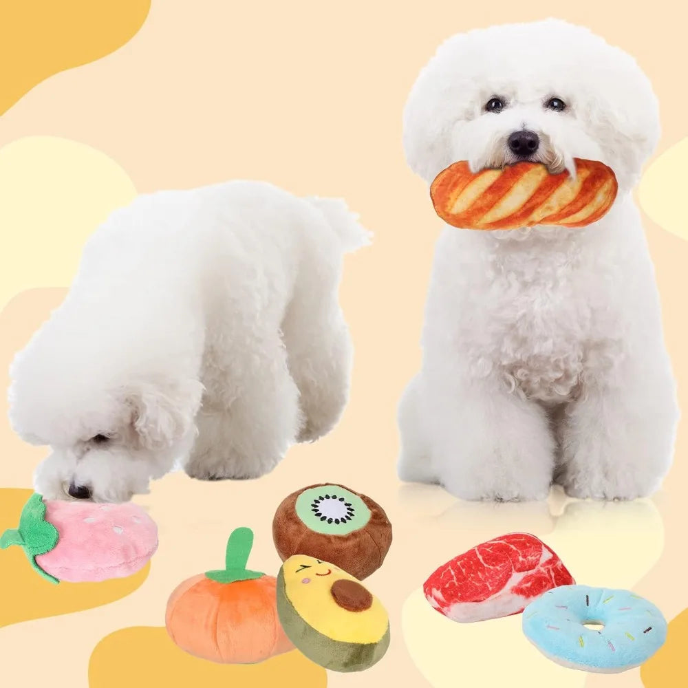 Hungdao 80 Pcs Dog Squeaky Toys Bulk for Small Puppy Dog Stuffed Plush Chew Toys Small Medium Dogs PET Toys with Squeakers for P