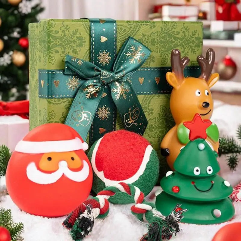 Christmas Dog Chew Toy Christmas Chewing Toy Squeaky For Dogs Small Medium And Large Sized Indoor Bored Dogs Interactive Toys