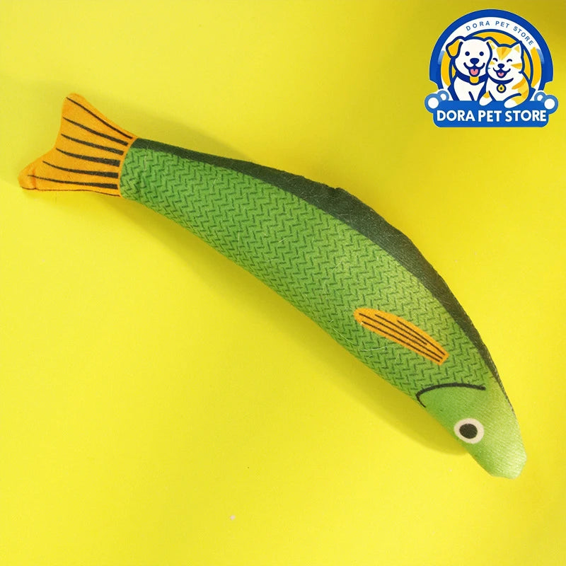 Cat toys mint fish simulation, grinding teeth, biting and teasing, durable and soothing, mint cat toys