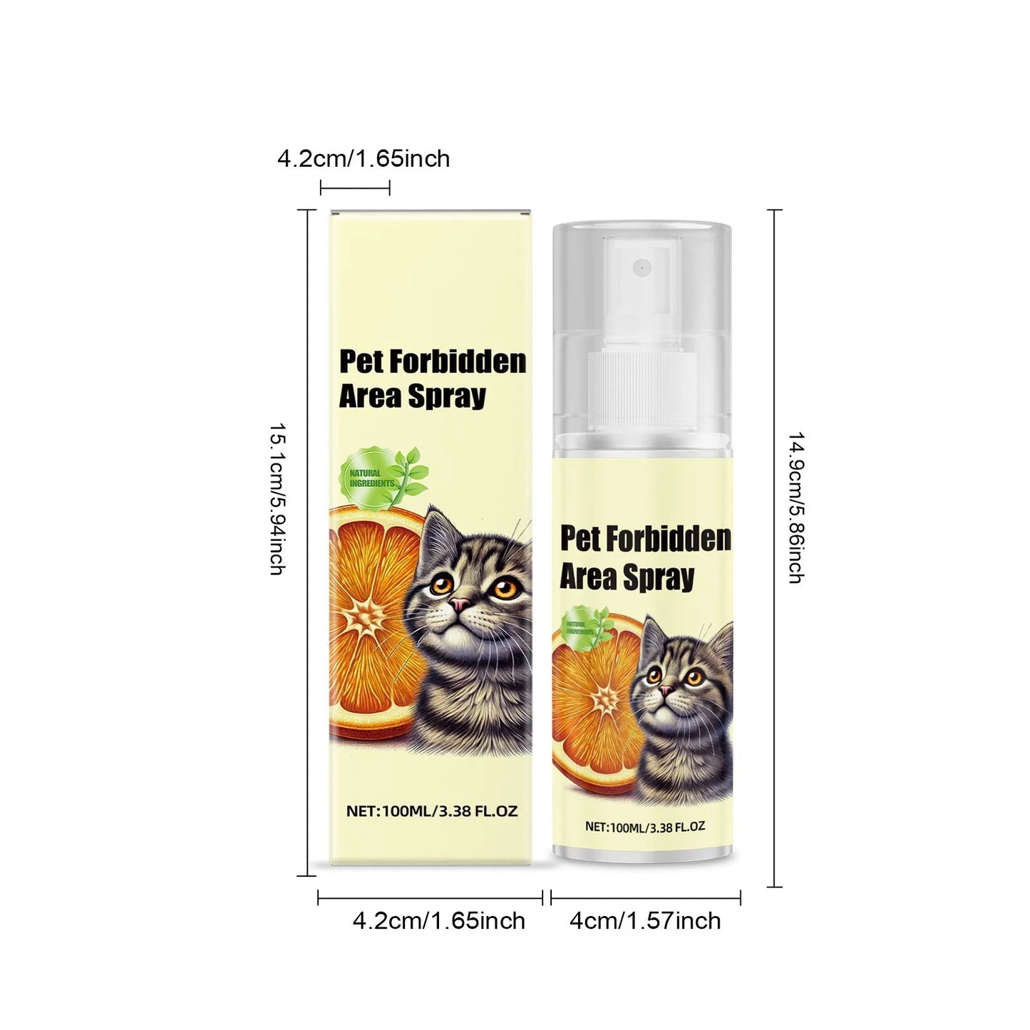 100ML Cat Deterrent Spray, Cat Spray Anti-Scratch For Furniture, Sofas, Curtains, Plants, Non-Alcohol Behavior Training Aid