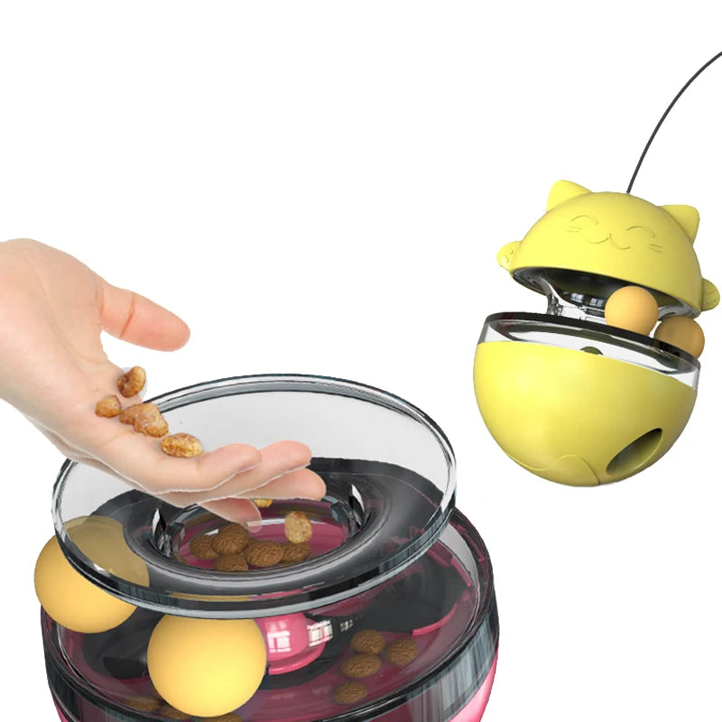 Pet Supplies Play with Food Spiller By Yourself Kitten Interactive Leaking Food Ball Cat Toy Cats Accessories Interactive