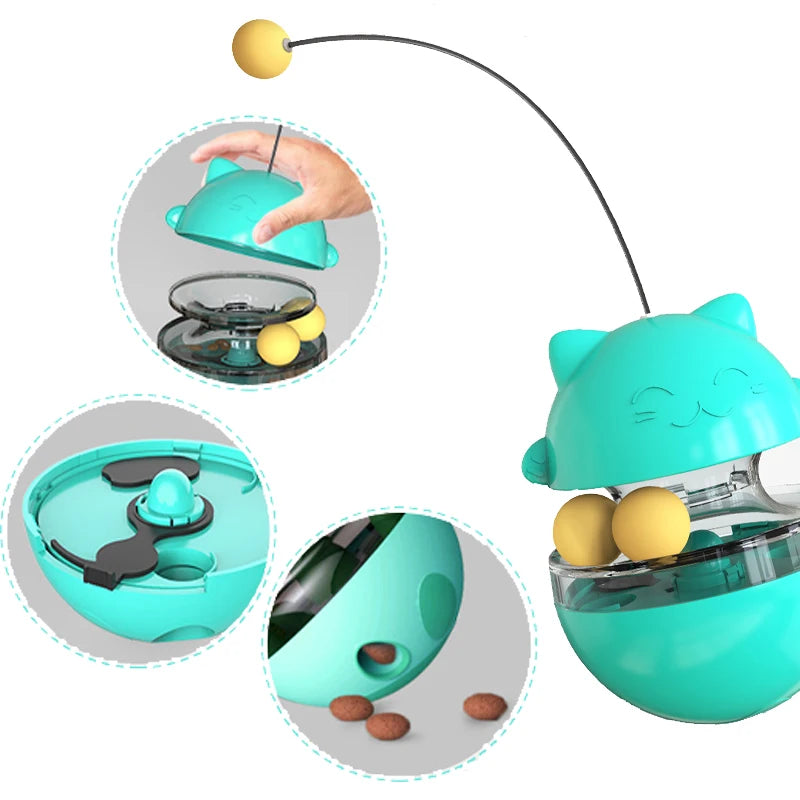 Pet Supplies Play with Food Spiller By Yourself Kitten Interactive Leaking Food Ball Cat Toy Cats Accessories Interactive