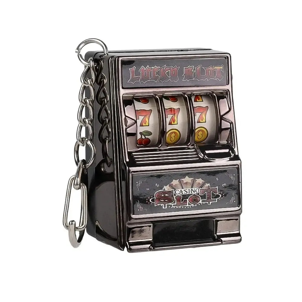 Fruit Slot Machine Keychain Lucky Charm Jackpot Keychains Mini Casino Pendant Bag Charm Novelty Gifts for Kids Adults