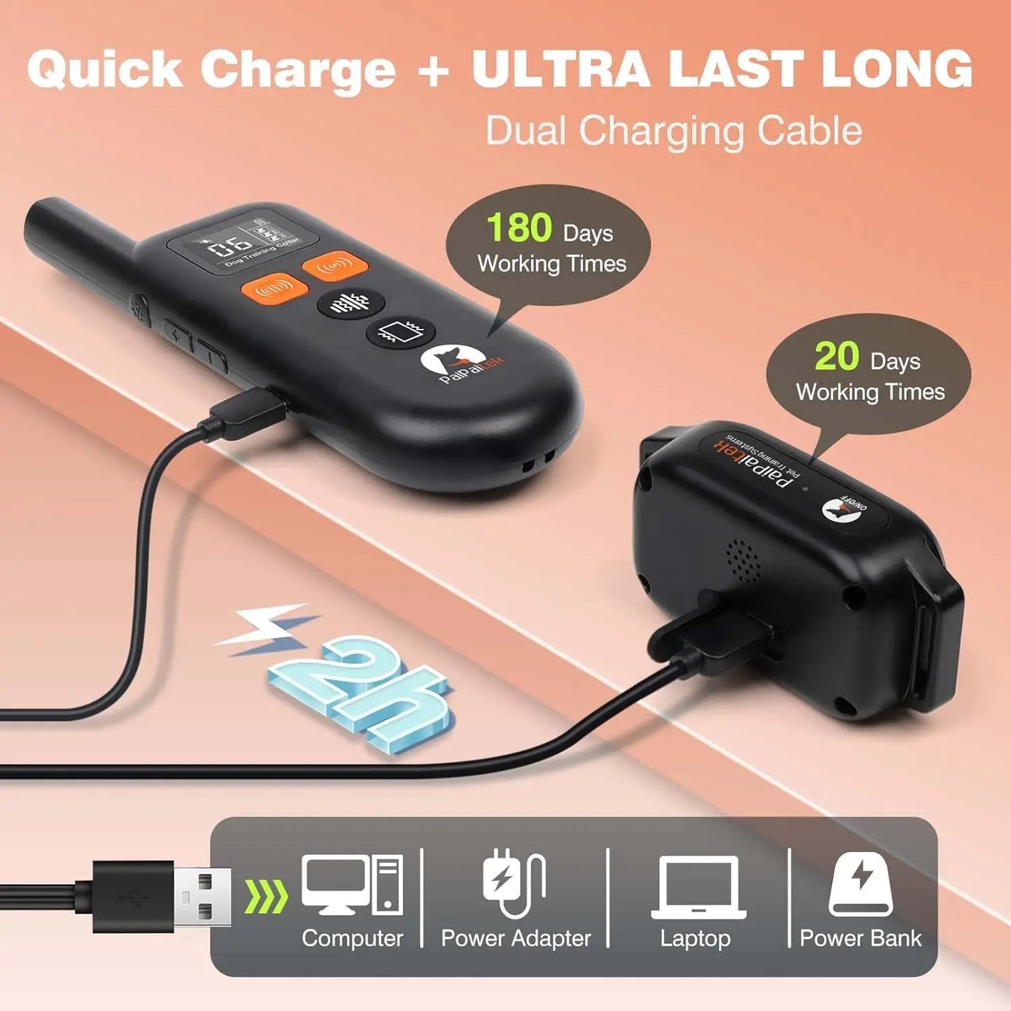 Ultrasonic Dog Training Collar with Remote 3300ft, 3 Modes Vibration / Beep, No Shock Security Lock for Small Medium Large Dogs