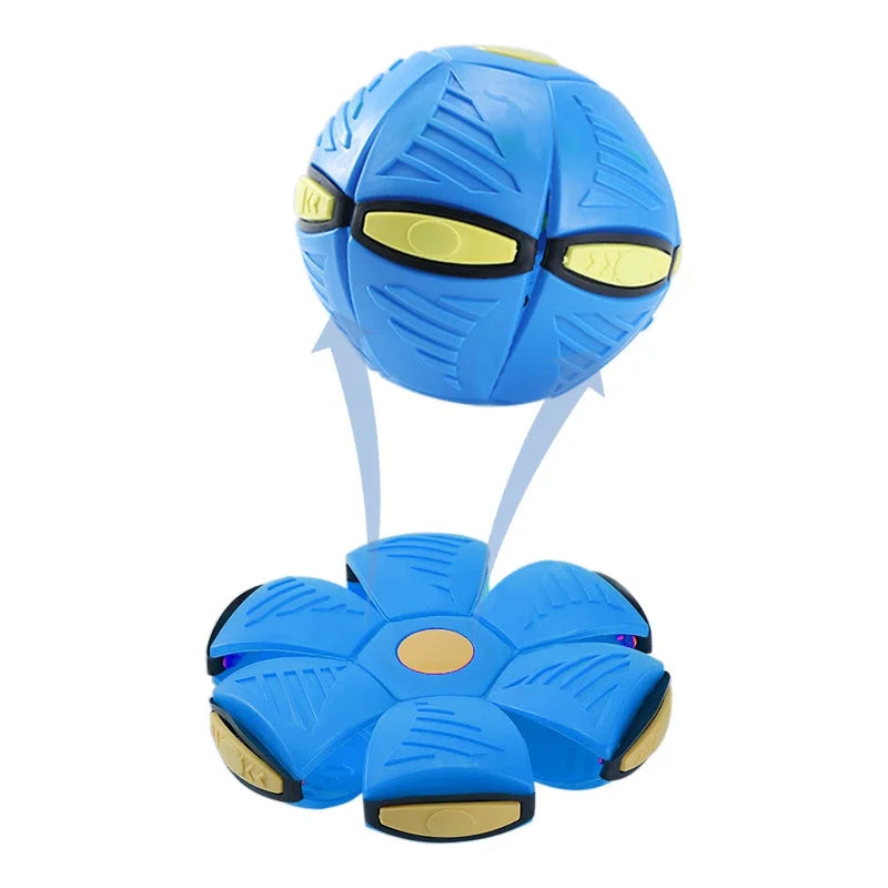 Dog Toy Ball Outdoor Flying Saucer Ball Squishing Bounce Ball Dog Interactive Ball Magic Flying Saucer Ball