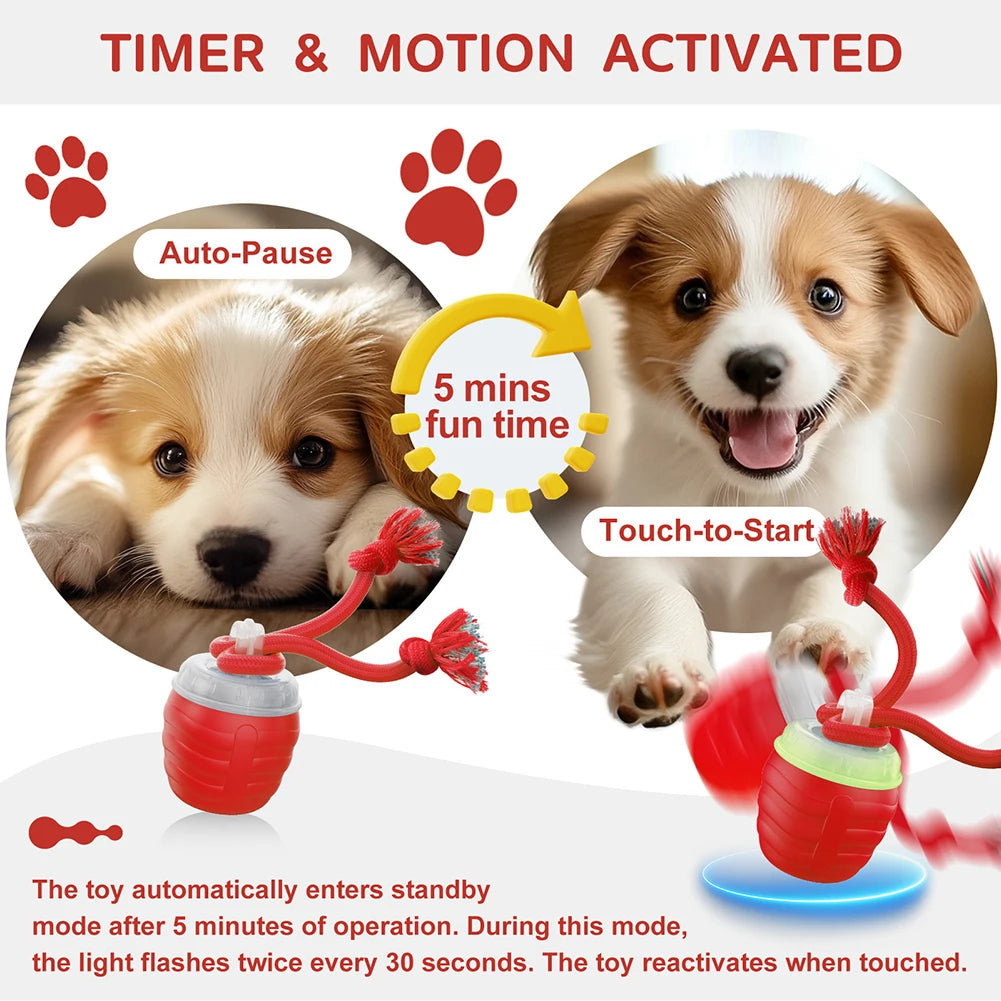 Interactive Dog Toys Ball for Boredom Active Rolling Ball with Tail for Dogs Indoor Training Toy