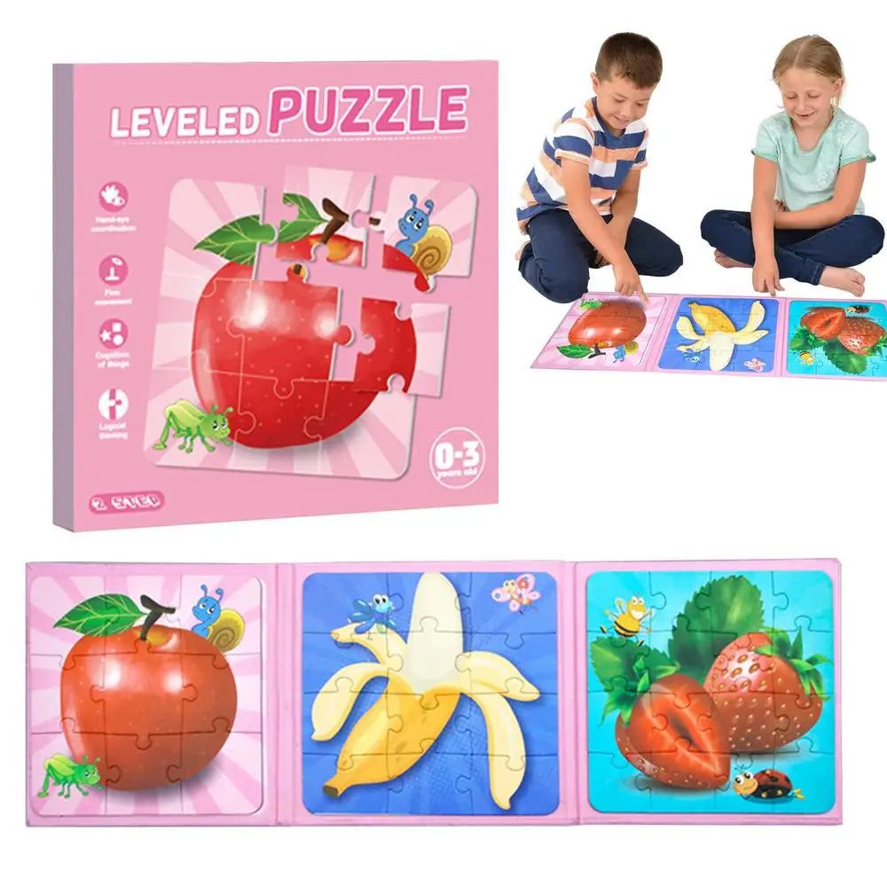 Magnetic Jigsaw Puzzle Educational Learning Puzzles Toys Car Activities Toy Jigsaw Puzzles Toy Portable Game Preschool Learning