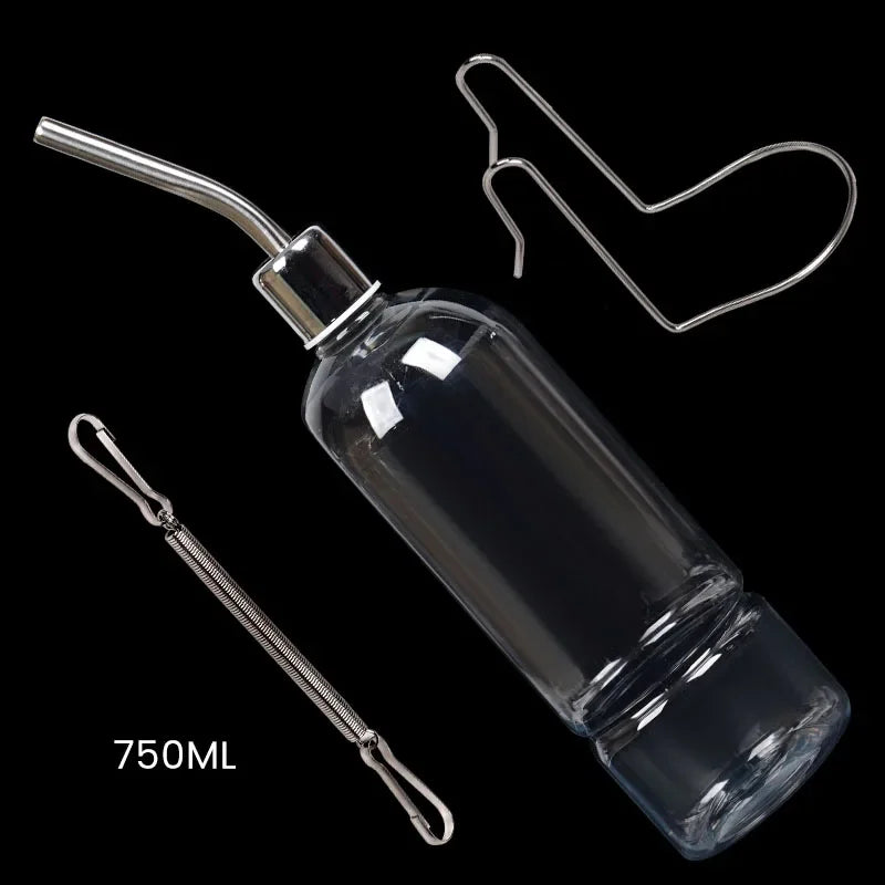 180/350/750ML Plastic Rabbit Drinking Bottle Hamster Cage Water Bottle Dispenser for Bunny Guinea Pig Squirrel Small Pet Feeder