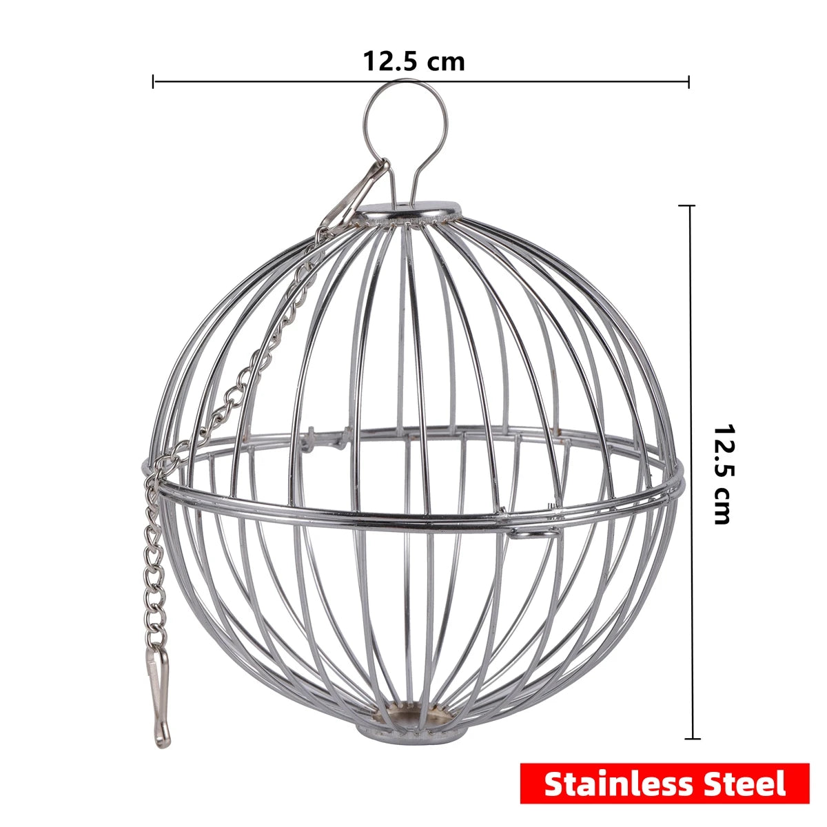 Small Pets Grass Ball Holder Stainless Steel/Plastic Rabbit Guinea Pig  Dutch Pig Grass Rack Ball Can Be Hung On a Feeding Rack