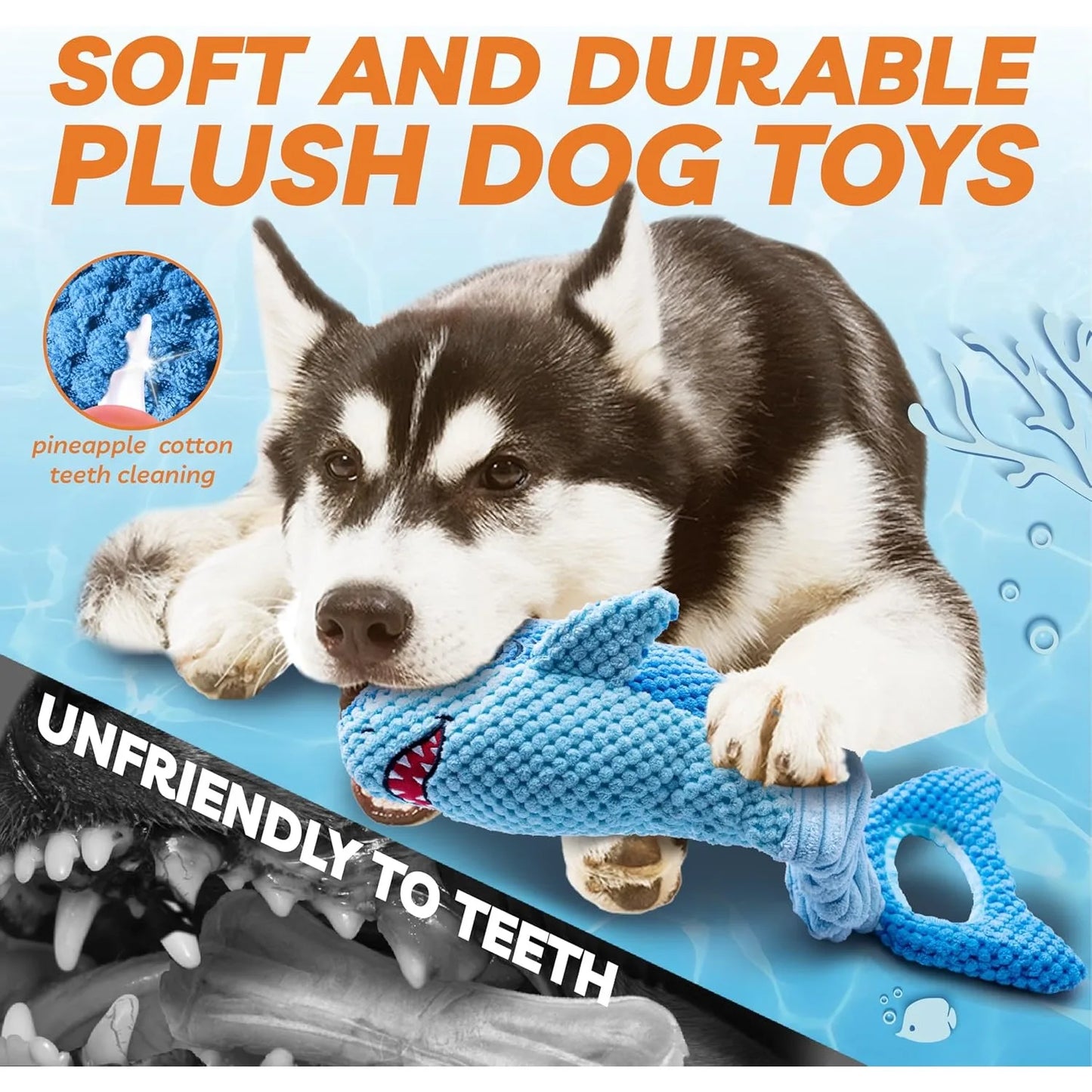 Squeaky Dog Toys for Aggressive Chewers Small Mediym Large Dog Golden Toys to Keep Them Busy Interactive Puppy Toys Tug of War