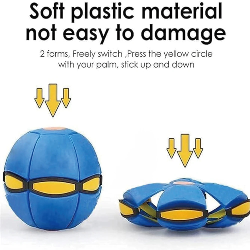 Dog Toy Ball Outdoor Flying Saucer Ball Squishing Bounce Ball Dog Interactive Ball Magic Flying Saucer Ball