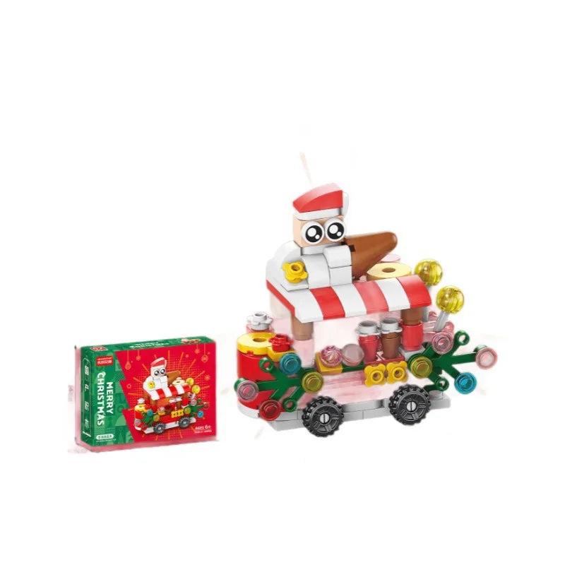 Christmas Surprise Advent Calendar 2025 8 In 1 Building Block Sets Creative Xmas Gifts for Adults Kids Boys Girls