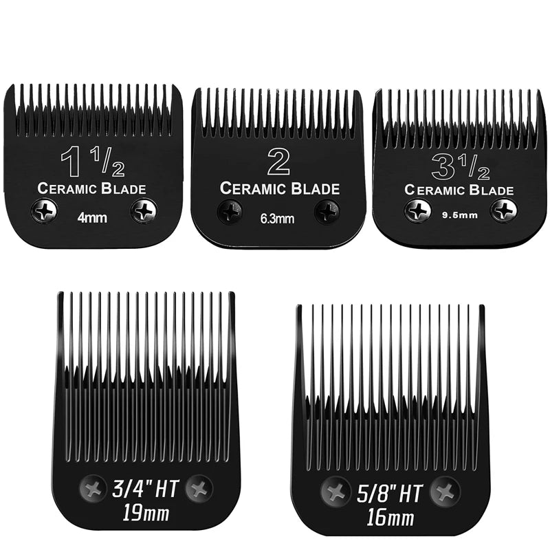 Detachable Pet Dog Grooming Ceramic Blade compatible with Andis,Oster A5,Wahl KM Series Animals Clippers