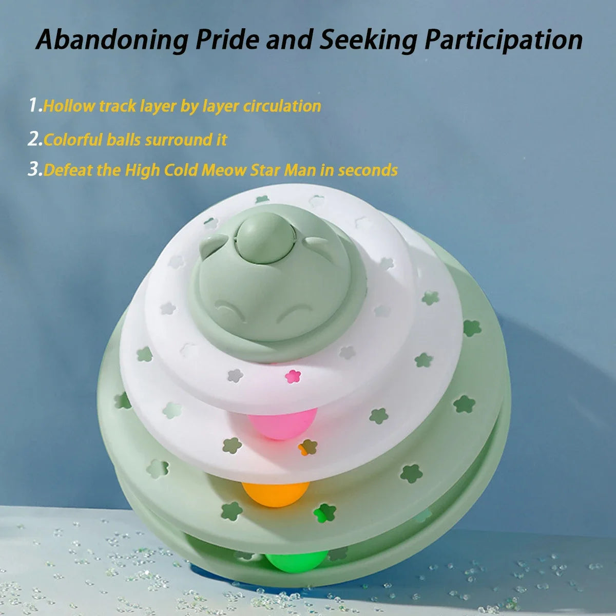 4 Levels Cat Toy Tower Turntable Roller Balls Toys Interactive Intelligence Training Track Puzzle Funny Games Accessories