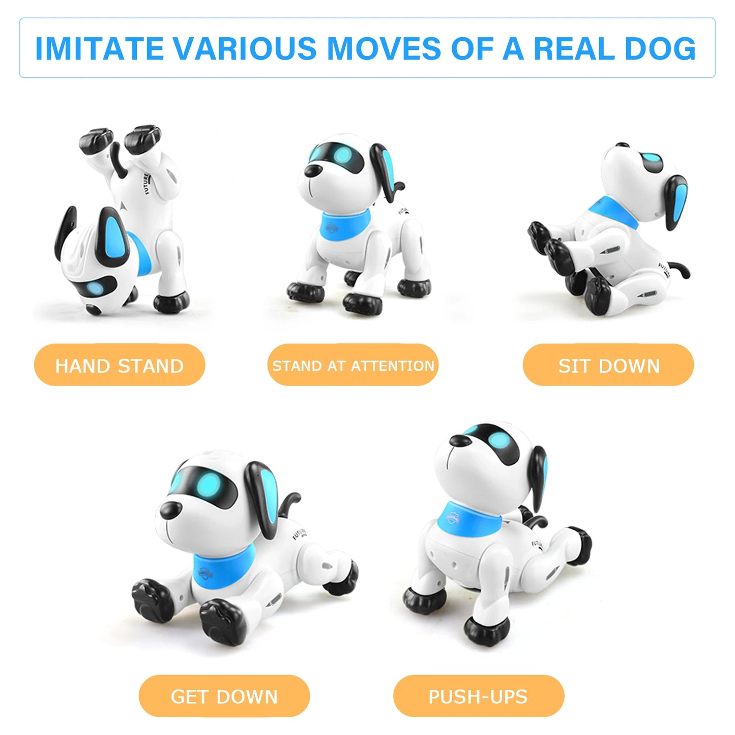 RC Robot Dog Electronic Walking Dancing Dog Intelligent Touch Remote Control Pet Dog Toy for Children's Toys Boys Girls Fun Gift